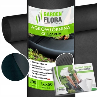 Agrotextília - Agrotextílie mulčovanie (proti burine) GF Agro čierna 160 x 5000 cm 100 g/m² + NÁVOD NA Agrotextílie GARDENFLORA Agrotextílie Kolektívne práce